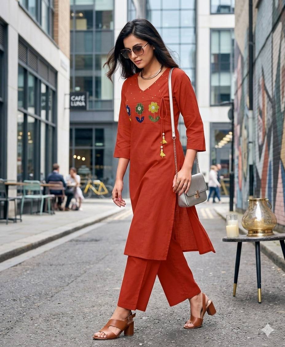 REAL TITLI By Kaamiri 01 To 06 Series Beautiful Festive Suits Colourful Stylish Premium Ajrakh Cotton kurti with plazo At Wholesale Price